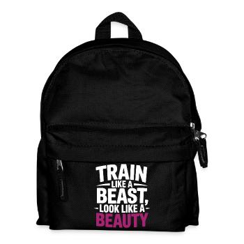 Train like a beast, look like a beauty - Kids' Backpack - black - Front