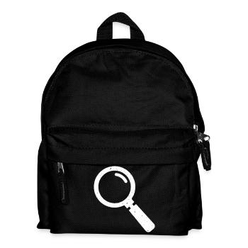 Lupe Detektiv Suche Grunge Vektor - Kinder Rucksack - Schwarz - Vorne