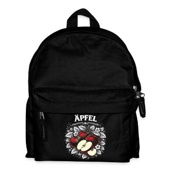 Apfelstillleben Schwarzweiß Vintage - Kinder Rucksack - Schwarz - Vorne