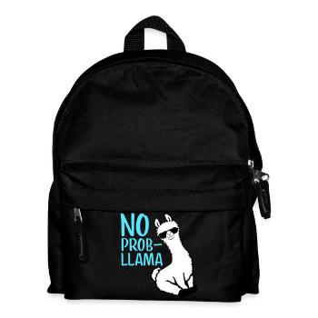 No Prob Lama Cool Sonnenbrille Sitzend Problama - Kinder Rucksack - Schwarz - Vorne