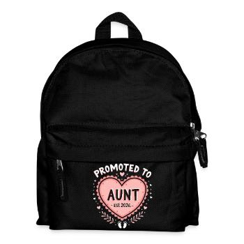 Aunt 2026 Aunt 2026 Promoted to Aunt 2026 - Kids' Backpack - black - Front