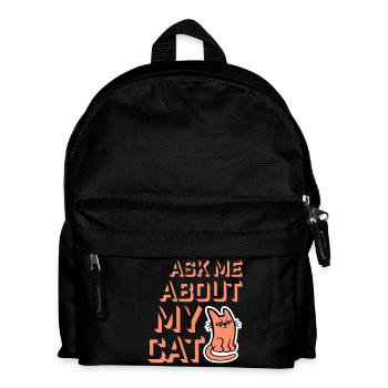 Demandez-moi pour mon chat Chat Amour des animaux Animaux - Sac à dos Enfant - noir - Devant