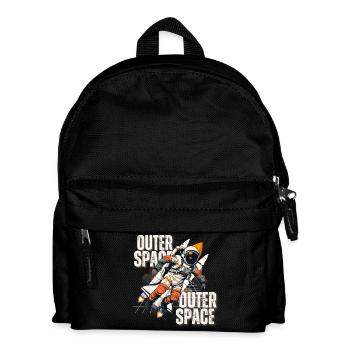 Astronaut in rocket jump - Kids' Backpack - black - Front