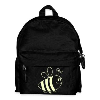Lächelnde Bienchen Muster - Kinder Rucksack - Schwarz - Vorne