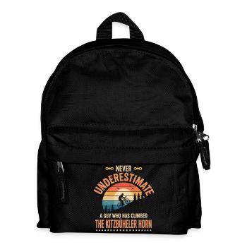 Ein Typ, der das TKitzbüheler Horn bestiegen hat - Kinder Rucksack - Schwarz - Vorne