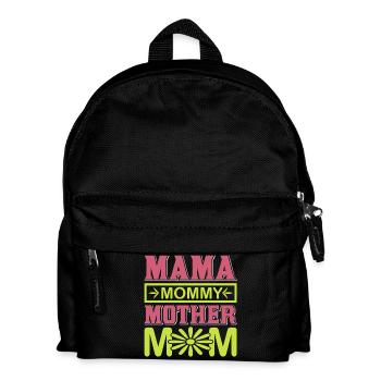 Mama Mommy Mother Mom Cute Motherhood Gift Shirt - Kids' Backpack - black - Front