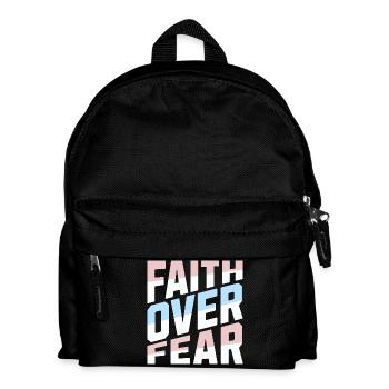 Faith Over Fear Pastell Christlich Inspirierend - Kinder Rucksack - Schwarz - Vorne