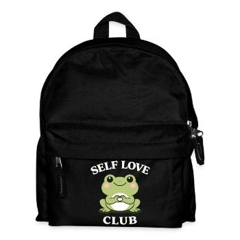 Self Love Frog Shirt Cute Motivation - Kids' Backpack - black - Front