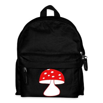 Roter Fliegenpilz Pilze - Kinder Rucksack - Schwarz - Vorne