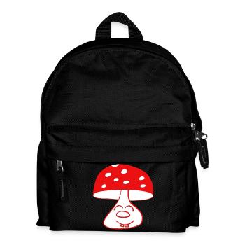 Champignon drôle drôle - Sac à dos Enfant - noir - Devant