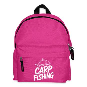 Karpfenangeln Grafik - Kinder Rucksack - Fuchsia - Vorne