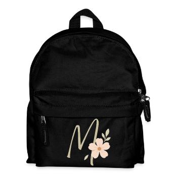 Monogramme M Floral Pastel - Sac à dos Enfant - noir - Devant