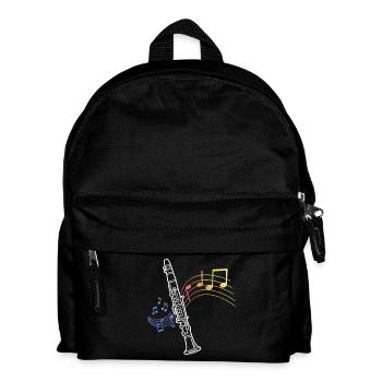 Clarinet Sheet Music Clarinetist Musician - Kids' Backpack - black - Front