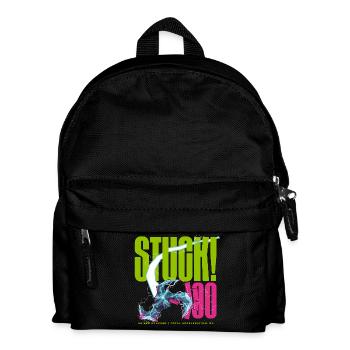 FESTGEFAHREN! 100 Schild gerissen - Kinder Rucksack - Schwarz - Vorne
