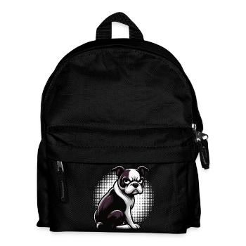 Boston Terrier Boston Terrier Owner Bostie - Kids' Backpack - black - Front