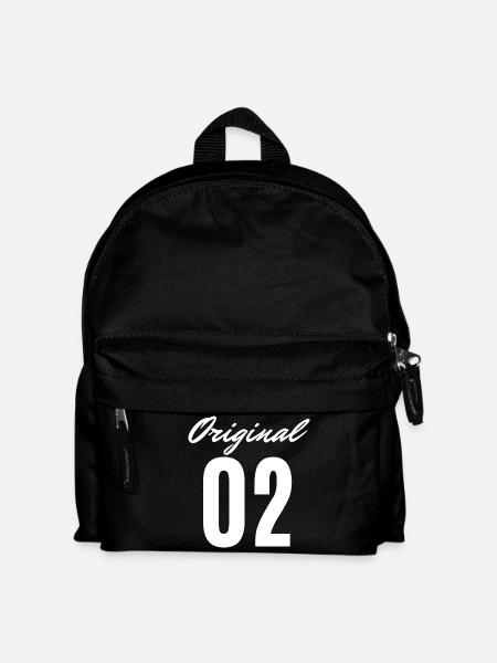 Original 02 Font Logo - Kids' Backpack - black