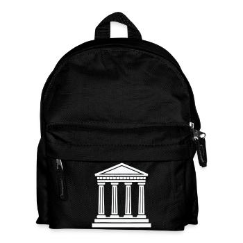 Klassischer Tempel Säulen Silhouette - Kinder Rucksack - Schwarz - Vorne