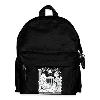  Antike Griechische Mythologie - Kinder Rucksack - Schwarz - Vorne