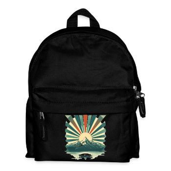 Sonnenaufgang über Bergsee - Kinder Rucksack - Schwarz - Vorne