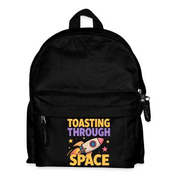 Toast-Rakete – Toasting Through Space - Kinder Rucksack - Schwarz - Vorne