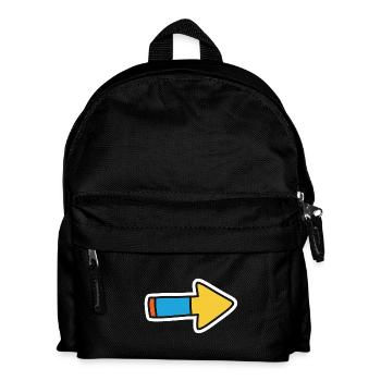 Comic Pfeil Richtung Rechts - Kinder Rucksack - Schwarz - Vorne