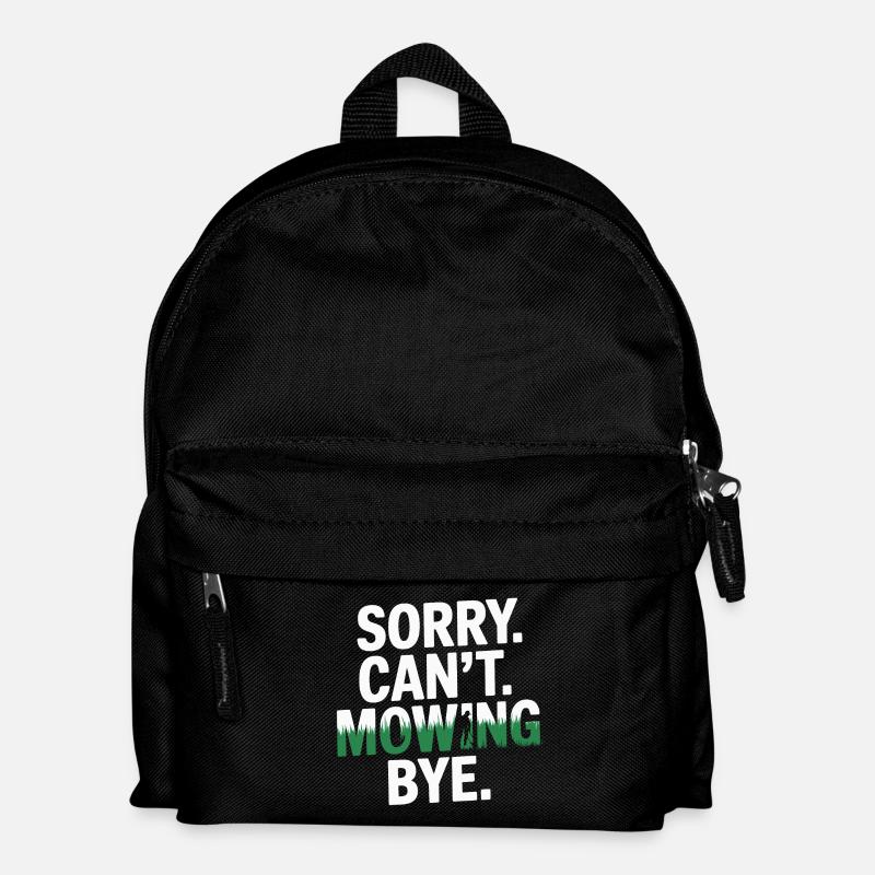 Lustiger Rasenmähen Spruch - Kinder Rucksack - Schwarz