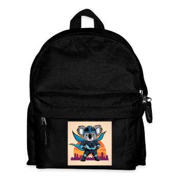 Super-Koala - Kinder Rucksack - Schwarz - Vorne