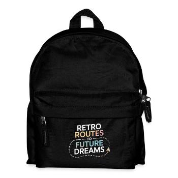 Retro Routes Future Dreams Compass Map - Kids' Backpack - black - Front