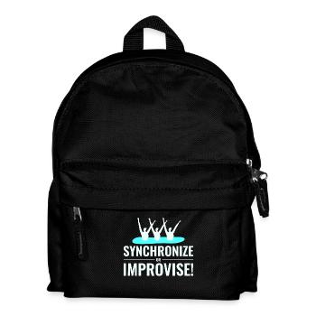 Synchronschwimmen Improvisieren Team Schwimmer Humor - Kinder Rucksack - Schwarz - Vorne