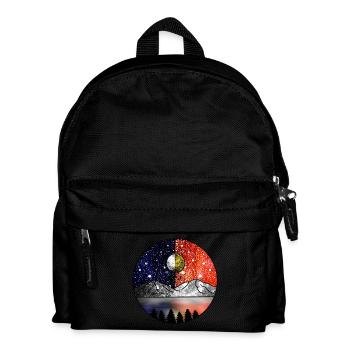 Cosmic Day and Cosmic Night - Kids' Backpack - black - Front