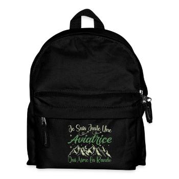 Aviatrice aventurier passionnée de Randonnée - Sac à dos Enfant - noir - Devant