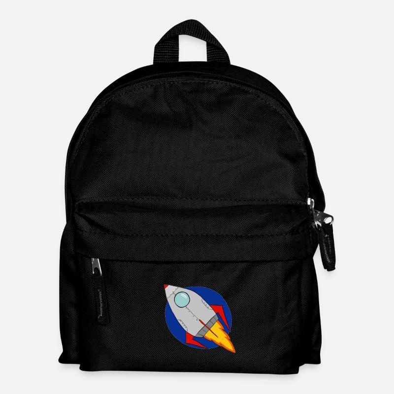Rakete - Kinder Rucksack - Schwarz