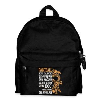 Paintball - Kinder Rucksack - Schwarz - Vorne