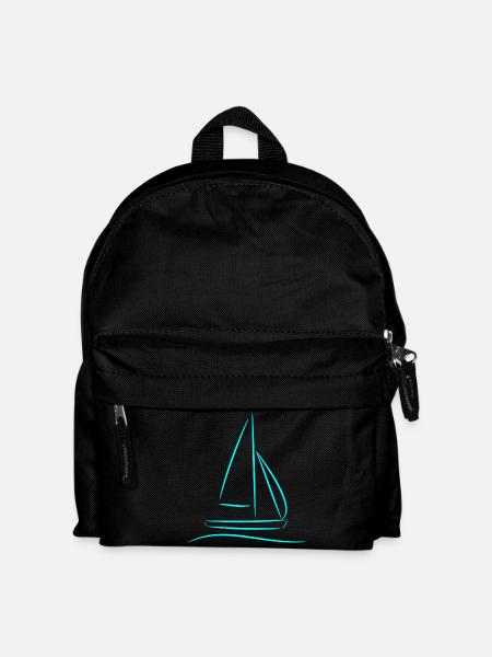 Segelboot Meerblau – Maritimes Geschenk für Segler - Kinder Rucksack - Schwarz