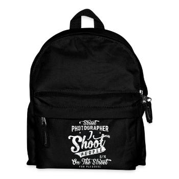 Street Photographer - Fotograf Shirt Geschenk - Kinder Rucksack - Schwarz - Vorne