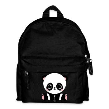 panda bear baer baby bamboo bambus64 - Kinder Rucksack - Schwarz - Vorne