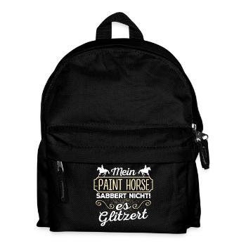 PAINT-HORSE - sabber - Kinder Rucksack - Schwarz - Vorne