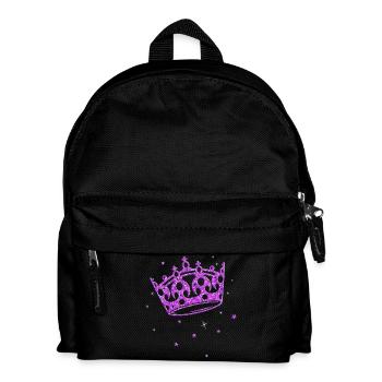Krone Glitter Prinzessin Geburtstag Princess - Kinder Rucksack - Schwarz - Vorne