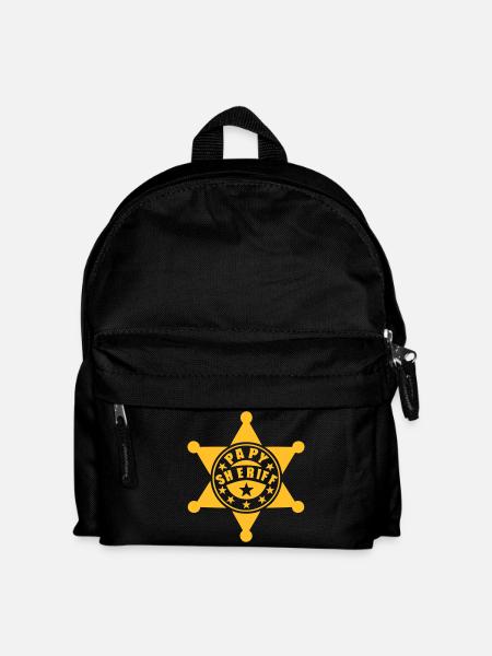 Opa Sheriff Stern 1 - Kinder Rucksack - Schwarz
