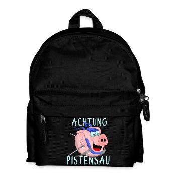 Watch out for the piste - Kids' Backpack - black - Front