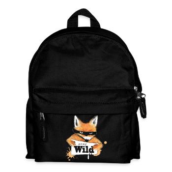 Fuchs mit einer Nachricht - Kinder Rucksack - Schwarz - Vorne