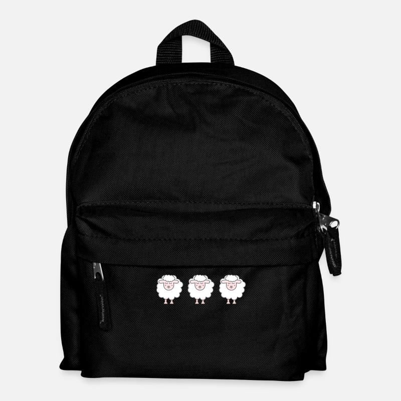 Schaf - Kinder Rucksack - Schwarz