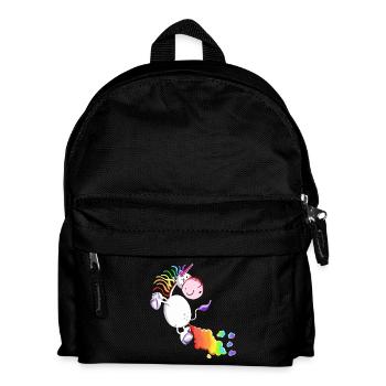 Einhorn lässt es krachen - Kinder Rucksack - Schwarz - Vorne