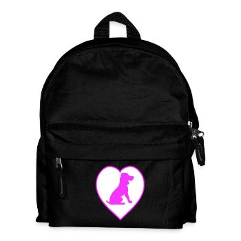 dog - Kids' Backpack - black - Front