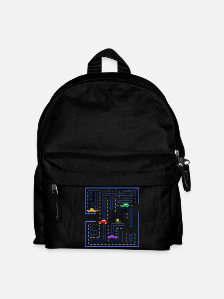 Road bike road, gamer, gaming, racing bike, cars - Kids' Backpack - black