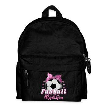 Fußball Mädchen Frauenfußball Fußballerin Geschenk - Kinder Rucksack - Schwarz - Vorne