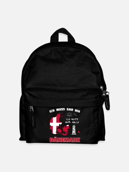 Dänemark Reisetraum mit Leuchtturm - Kinder Rucksack - Schwarz