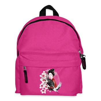Geisha Sakura motif japonais - Sac à dos Enfant - fuchsia - Devant