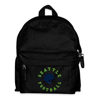 Seattle Football Vintage Helm - Kinder Rucksack - Schwarz - Vorne