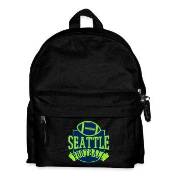 Seattle Football Neon Badge - Kinder Rucksack - Schwarz - Vorne